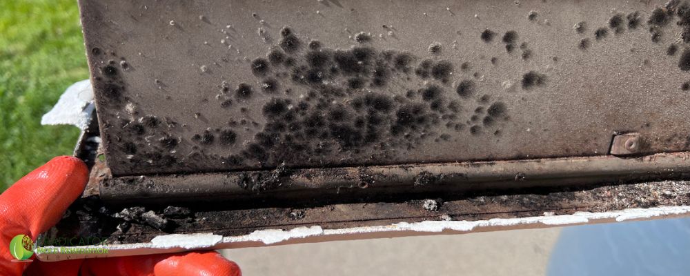 Mold on back of air duct vent